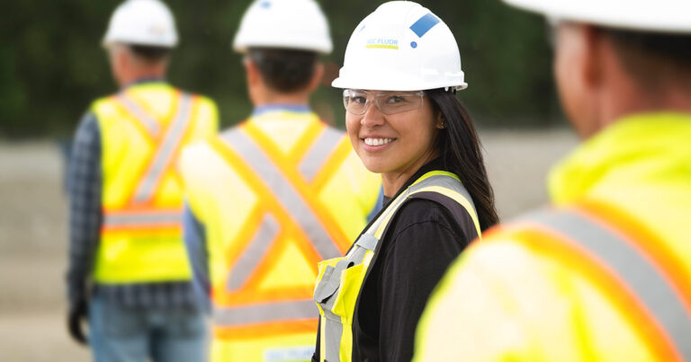 Smiling Female Construction Worker