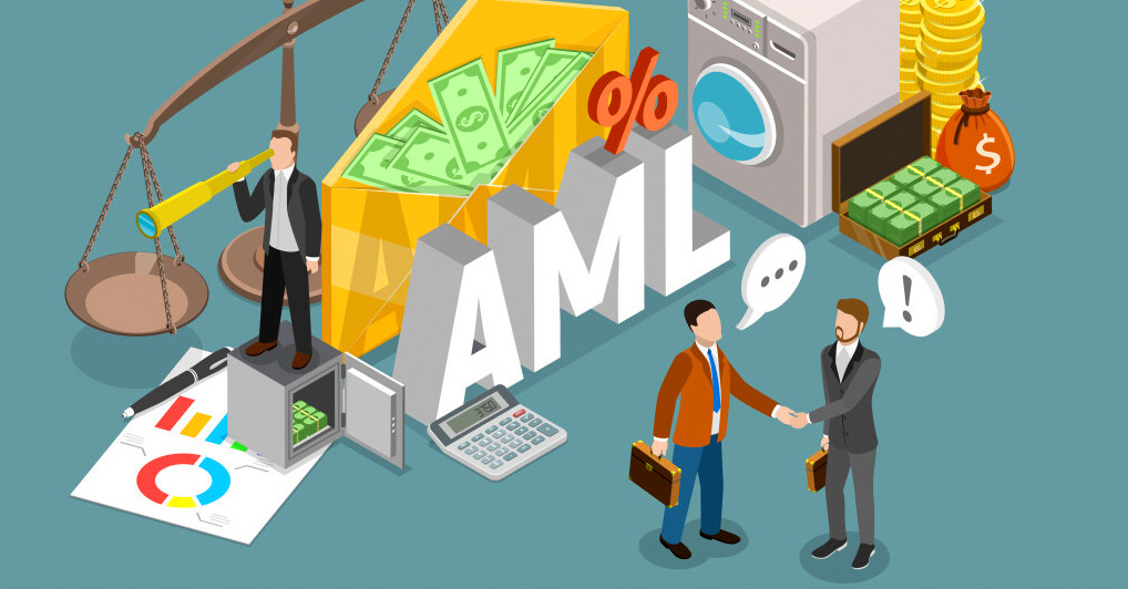 3d isometric flat vector conceptual illustration of aml compliance program