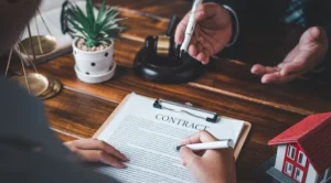 conveyancing lawyer facilitating property settlement contract